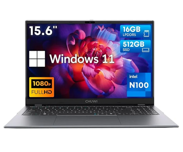 CHUWI GеmiBook Рlus 15,6 N100 16GB SSD 512GB